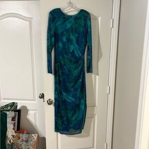 Elegant Blue-Green Women's Dress